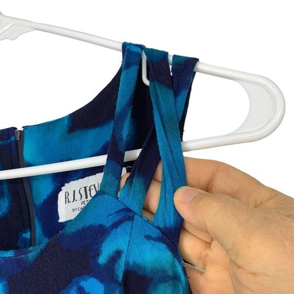 80's RJ Stevens Petites Orchid Tropical VTG Dress Carol Escritor Sz 4-6P S 3585 - Picture 3 of 6